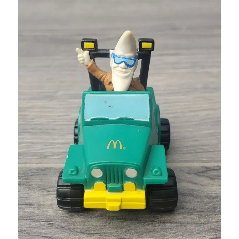 VTG 1988 McDonald's Mac Tonight Moon Man Green Plastic Jeep Happy Meal Toy